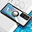Funda Silicona Ultrafina Carcasa Transparente con Magnetico Anillo de dedo Soporte BH1 para Xiaomi Redmi 10 4G Negro