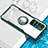 Funda Silicona Ultrafina Carcasa Transparente con Magnetico Anillo de dedo Soporte BH1 para Xiaomi Redmi 10 4G Verde