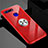 Funda Silicona Ultrafina Carcasa Transparente con Magnetico Anillo de dedo Soporte C01 para Huawei Honor V20 Rojo