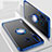 Funda Silicona Ultrafina Carcasa Transparente con Magnetico Anillo de dedo Soporte C01 para Huawei Nova 4e Azul