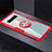 Funda Silicona Ultrafina Carcasa Transparente con Magnetico Anillo de dedo Soporte C01 para Samsung Galaxy S10 Plus Rojo