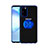 Funda Silicona Ultrafina Carcasa Transparente con Magnetico Anillo de dedo Soporte C01 para Samsung Galaxy S20 5G Azul