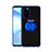 Funda Silicona Ultrafina Carcasa Transparente con Magnetico Anillo de dedo Soporte C01 para Samsung Galaxy S20 Azul