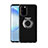 Funda Silicona Ultrafina Carcasa Transparente con Magnetico Anillo de dedo Soporte C01 para Samsung Galaxy S20 Negro