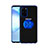 Funda Silicona Ultrafina Carcasa Transparente con Magnetico Anillo de dedo Soporte C01 para Samsung Galaxy S20 Plus 5G Azul