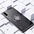 Funda Silicona Ultrafina Carcasa Transparente con Magnetico Anillo de dedo Soporte C02 para Huawei P30 Negro