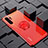 Funda Silicona Ultrafina Carcasa Transparente con Magnetico Anillo de dedo Soporte C02 para Huawei P30 Pro New Edition Rojo