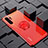 Funda Silicona Ultrafina Carcasa Transparente con Magnetico Anillo de dedo Soporte C02 para Huawei P30 Pro Rojo
