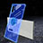 Funda Silicona Ultrafina Carcasa Transparente con Magnetico Anillo de dedo Soporte C02 para Samsung Galaxy Note 10 Plus Azul