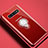 Funda Silicona Ultrafina Carcasa Transparente con Magnetico Anillo de dedo Soporte C02 para Samsung Galaxy S10 Rojo