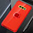 Funda Silicona Ultrafina Carcasa Transparente con Magnetico Anillo de dedo Soporte C02 para Samsung Galaxy S10e Rojo