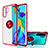 Funda Silicona Ultrafina Carcasa Transparente con Magnetico Anillo de dedo Soporte C04 para Huawei P30 Pro New Edition Rojo
