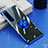 Funda Silicona Ultrafina Carcasa Transparente con Magnetico Anillo de dedo Soporte para Sony Xperia 5 III Azul