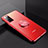 Funda Silicona Ultrafina Carcasa Transparente con Magnetico Anillo de dedo Soporte S01 para Huawei Honor View 30 5G Rojo