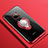 Funda Silicona Ultrafina Carcasa Transparente con Magnetico Anillo de dedo Soporte S01 para Huawei Mate 20 Pro Rojo