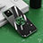 Funda Silicona Ultrafina Carcasa Transparente con Magnetico Anillo de dedo Soporte Z02 para Apple iPhone 13 Mini Verde