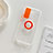 Funda Silicona Ultrafina Carcasa Transparente con Soporte para Xiaomi Redmi 9 Prime India Naranja