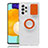 Funda Silicona Ultrafina Carcasa Transparente con Soporte S01 para Samsung Galaxy A52s 5G Naranja