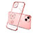 Funda Silicona Ultrafina Carcasa Transparente Flores para Apple iPhone 14 Plus Oro Rosa