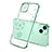 Funda Silicona Ultrafina Carcasa Transparente Flores para Apple iPhone 14 Verde