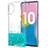 Funda Silicona Ultrafina Carcasa Transparente Flores para Samsung Galaxy Note 10 Plus 5G Verde