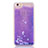 Funda Silicona Ultrafina Carcasa Transparente Flores T01 para Apple iPhone 6 Morado