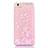 Funda Silicona Ultrafina Carcasa Transparente Flores T01 para Apple iPhone 6 Oro Rosa