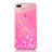 Funda Silicona Ultrafina Carcasa Transparente Flores T01 para Apple iPhone 8 Plus Rojo