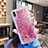 Funda Silicona Ultrafina Carcasa Transparente Flores T02 para Apple iPhone X Oro Rosa