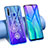 Funda Silicona Ultrafina Carcasa Transparente Flores T02 para Huawei Honor 20 Lite Azul