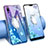 Funda Silicona Ultrafina Carcasa Transparente Flores T02 para Huawei P20 Pro Azul