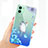 Funda Silicona Ultrafina Carcasa Transparente Flores T03 para Apple iPhone 11 Azul