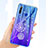 Funda Silicona Ultrafina Carcasa Transparente Flores T03 para Huawei P Smart+ Plus (2019) Azul