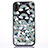 Funda Silicona Ultrafina Carcasa Transparente Flores T06 para Apple iPhone XR Negro