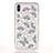 Funda Silicona Ultrafina Carcasa Transparente Flores T08 para Apple iPhone X Gris