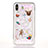 Funda Silicona Ultrafina Carcasa Transparente Flores T08 para Apple iPhone X Rosa