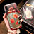 Funda Silicona Ultrafina Carcasa Transparente Flores T16 para Apple iPhone XR Rojo