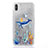 Funda Silicona Ultrafina Carcasa Transparente Flores T17 para Apple iPhone Xs Max Azul
