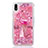 Funda Silicona Ultrafina Carcasa Transparente Flores T20 para Apple iPhone XR Rosa Roja