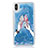 Funda Silicona Ultrafina Carcasa Transparente Flores T20 para Apple iPhone Xs Max Azul