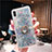 Funda Silicona Ultrafina Carcasa Transparente Flores T25 para Apple iPhone Xs Max Azul Cielo