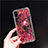 Funda Silicona Ultrafina Carcasa Transparente Flores T25 para Apple iPhone Xs Max Rojo