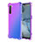 Funda Silicona Ultrafina Carcasa Transparente Gradiente G01 para Oppo Find X2 Lite Morado