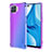 Funda Silicona Ultrafina Carcasa Transparente Gradiente G01 para Oppo Reno4 F Morado