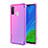 Funda Silicona Ultrafina Carcasa Transparente Gradiente H01 para Huawei P Smart (2020) Rosa