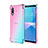 Funda Silicona Ultrafina Carcasa Transparente Gradiente para Sony Xperia Ace II Azul Cielo