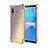 Funda Silicona Ultrafina Carcasa Transparente Gradiente para Sony Xperia Ace II Oro