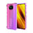 Funda Silicona Ultrafina Carcasa Transparente Gradiente para Xiaomi Poco X3 Purpura Claro