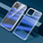 Funda Silicona Ultrafina Carcasa Transparente Gradiente QC1 para Apple iPhone 13 Azul