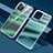 Funda Silicona Ultrafina Carcasa Transparente Gradiente QC1 para Apple iPhone 13 Pro Verde